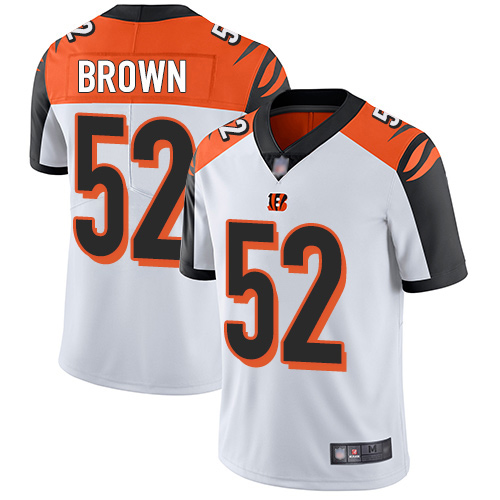 Cincinnati Bengals Limited White Men Preston Brown Road Jersey NFL Footballl #52 Vapor Untouchable